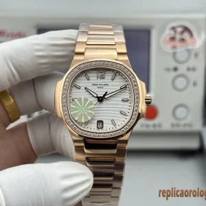 Patek Philippe Nautilus Rose Gold Diamond Women Automatic Clone 1:1