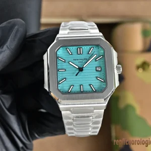 Patek Philippe Nautilus Turquoise Replica Orologi Bracciale in Metallo Uomo Movimento Automatico Orologio Clone 1:1