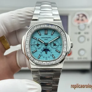 Patek Philippe Nautilus Turquoise Diamond Replica Metal Automatic Swiss Clone 1:1