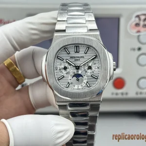 Patek Philippe Nautilus White Dial Metal Bracelet Men Automatic Swiss Clone 1:1