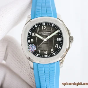Patek Philippe Nautilus Blu Quadrante Orologi Replica Cinturino Gomma Uomo Movimento Automatico Orologio Clone 1:1