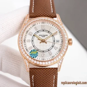 Patek Philippe Calatrava White Dial Diamond Bezel Leather Strap Women Automatic Clone 1:1