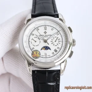 Patek Philippe Grand Complications Bianco Orologi Replica Cinturino in Pelle Uomo Movimento Automatico Orologio Clone 1:1