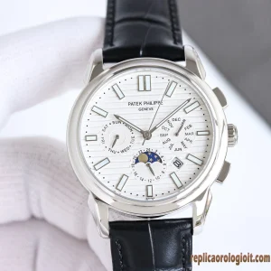 Patek Philippe Grand Complications White Dial Leather Men Automatic Swiss Clone 1:1