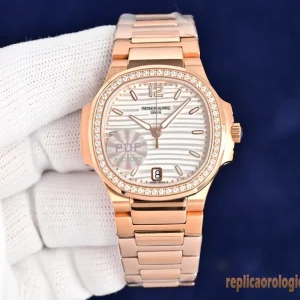 Patek Philippe Nautilus Rose Gold Diamond Women Automatic Clone 1:1