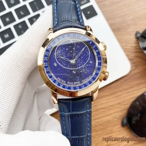 Patek Philippe Sky Moon Tourbillon Blue Leather Men Automatic Swiss Clone 1:1