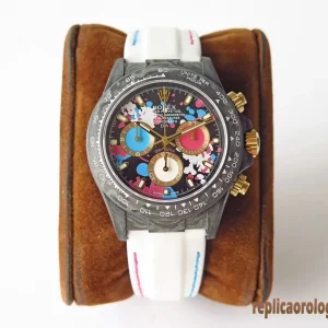 Rolex Daytona Arcobaleno Orologi Replica Bracciale Gomma Uomo Movimento Automatico Orologio Clone 1:1