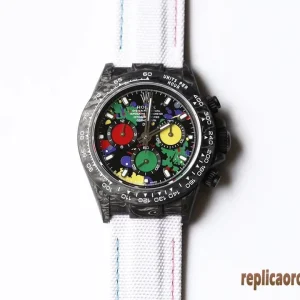 Rolex Cosmograph Daytona Arcobaleno Orologi Replica Bracciale in Tessuto Uomo Movimento Automatico Orologio Clone 1:1