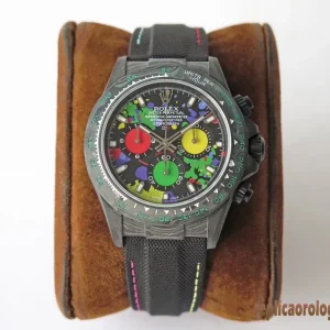 Rolex Daytona Arcobaleno Orologi Replica Cinturino in Tessuto Uomo Movimento Automatico Orologio Clone 1:1