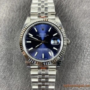 Rolex Datejust Quadrante Blu Orologi Replica Bracciale Acciaio Orologio Automatico Clone 1:1