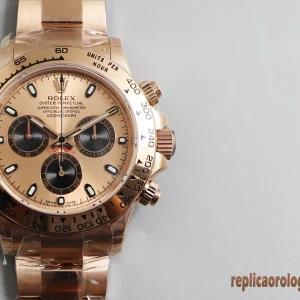 Rolex Daytona Oro Rosa Orologi Replica Bracciale Acciaio 904L Automatico Orologio Clone 1:1