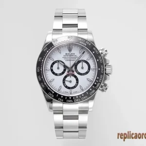 Rolex Daytona Quadrante Bianco Orologi Replica Bracciale Acciaio Uomo Movimento Automatico Orologio Clone 1:1