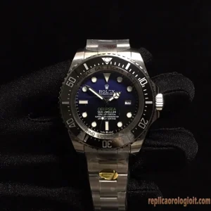 Rolex Deepsea Blu Nero Orologi Replica Bracciale Acciaio Uomo Movimento Automatico Orologio Clone 1:1