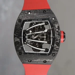 Richard Mille RM 011 Red Rubber Strap Replica Watches Swiss Automatic Clone 1:1