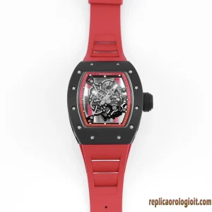 Richard Mille RM 011 Red Rubber Orologi Replica Bracciale Uomo Movimento Automatico Orologio Clone 1:1