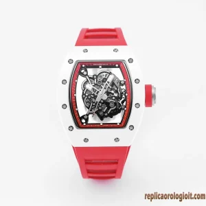 Richard Mille RM 011 White Skeleton Rubber Strap Men Automatic Swiss Movement Clone 1:1