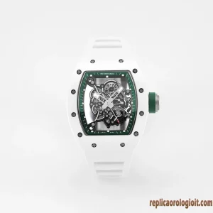 Richard Mille RM 011 White Dial Replica Watches Rubber Men Automatic Swiss Clone 1:1