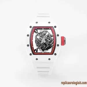 Richard Mille RM 011 White Dial Replica Watches Rubber Men Automatic Swiss Movement Clone 1:1