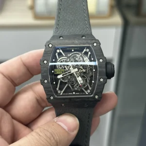 Richard Mille RM035 Grigio Orologi Replica Cinturino in Gomma Uomo Movimento Automatico Orologio Clone 1:1