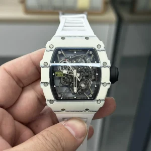 Richard Mille RM 035 White Skeleton Bracelet Men Automatic Swiss Clone 1:1