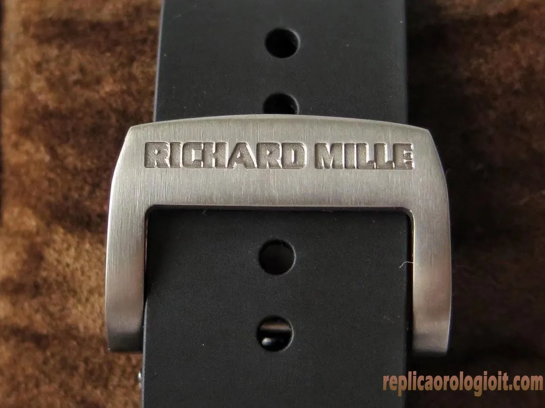 Richard Mille RM 052 Black Skull Watches Replica Rubber Men Automatic Swiss Clone 1:1 - immagine 9