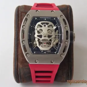 Richard Mille RM052 Skull Red Rubber Replica Men Automatic Swiss Clone 1:1
