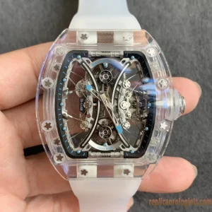 Richard Mille RM 053-02 White Skeleton Rubber Replica Men Automatic Swiss Clone 1:1 Watch