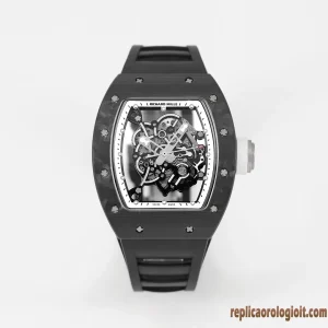 Richard Mille RM 055 Black Skeleton Replica Watches Bracciale Uomo Movimento Automatico Swiss Clone 1:1