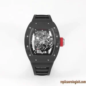 Richard Mille RM 055 Black Carbon Orologi Replica Bracciale in Gomma Uomo Movimento Automatico Svizzero Orologio Clone 1:1