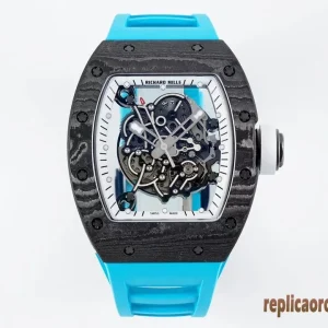 Richard Mille RM055 Blue Rubber Strap Replica Watches Swiss Automatic Clone 1:1