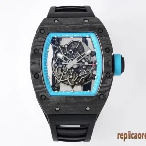 Richard Mille RM055 Blue Accent Orologi Replica Bracciale in Gomma Uomo Movimento Automatico Orologio Clone 1:1