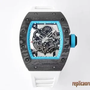 Richard Mille RM055 Blue Accent Orologi Replica Bracciale in metallo Uomo Movimento automatico svizzero Orologio Clone 1:1