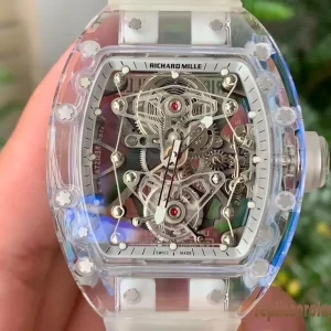 Richard Mille RM056 Blue Dial Replica Watches Metal Bracelet Men Automatic Swiss Clone 1:1