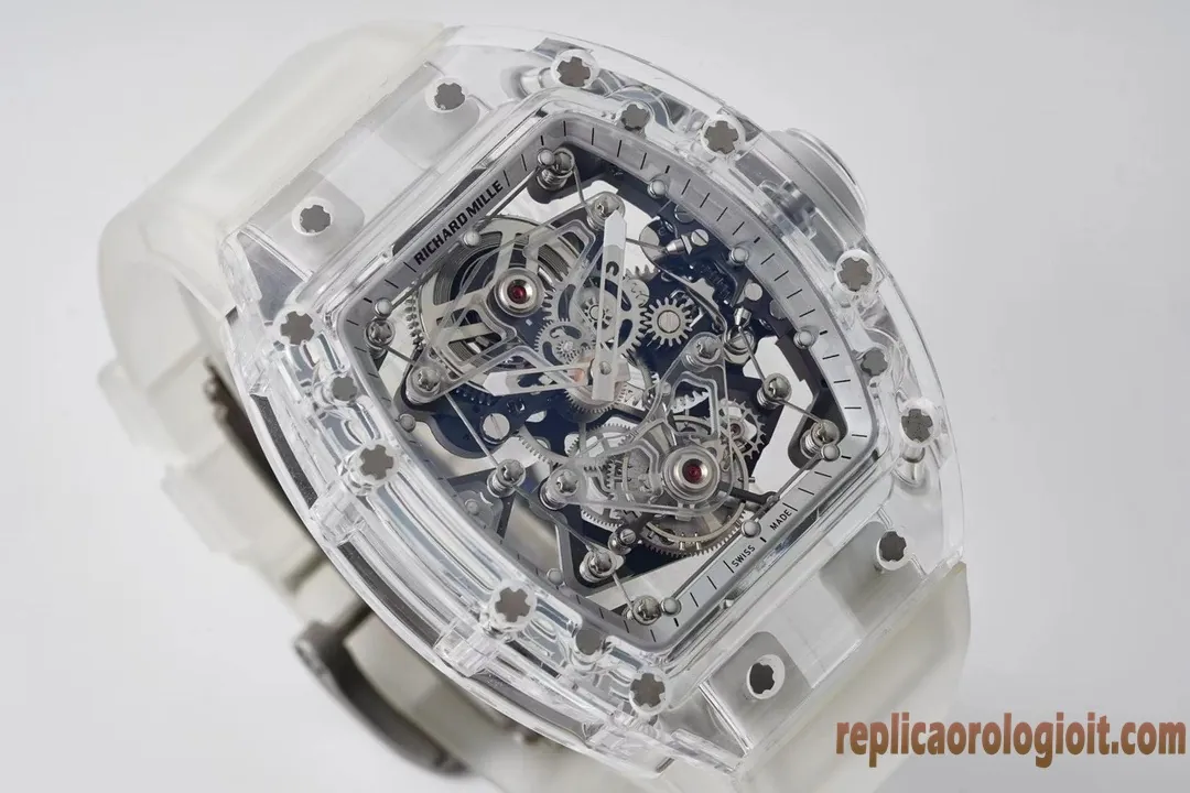 Richard Mille RM056 Trasparente Orologi Replica Bracciale in metallo Uomo Movimento automatico svizzero Orologio Clone 1:1 - immagine 2