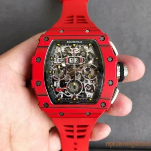 Richard Mille RM11-03 Red Rubber Strap Replica Watches Swiss Automatic Clone 1:1