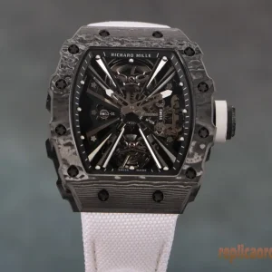 Richard Mille RM12-01 Nero Lunetta Orologi Replica Cinturino in Gomma Uomo Movimento Automatico Orologio Clone 1:1