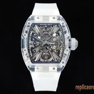 Richard Mille RM12-01 Quadrante Blu Orologi Replica Cinturino in Gomma Uomo Movimento Automatico Orologio Clone 1:1