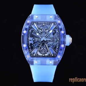 Richard Mille RM12-01 Blue Sapphire Orologi Replica Bracciale in metallo Uomo Movimento automatico svizzero Orologio Clone 1:1