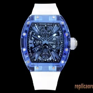 Richard Mille RM12-01 Blue Sapphire Orologi Replica Bracciale in metallo Uomo Movimento automatico svizzero Orologio Clone 1:1