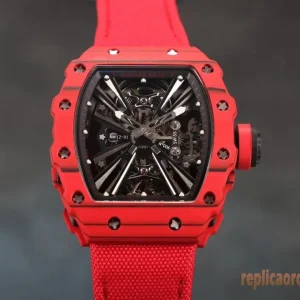 Richard Mille RM12-01 Red TPT Orologi Replica Cinturino in Gomma Uomo Movimento Automatico Orologio Clone 1:1