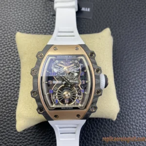 Richard Mille RM21-01 White Dial Rubber Strap Men's Automatic Clone 1:1