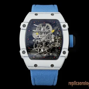Richard Mille RM 27-02 Blue Accent Replica Watches Bracciale in metallo Uomo Movimento automatico svizzero Orologio Clone 1:1