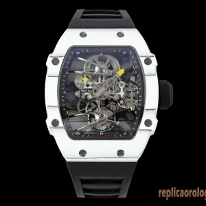 Richard Mille RM 27-02 Nero Lunetta Orologi Replica Cinturino in Gomma Uomo Movimento Automatico Svizzero Orologio Clone 1:1
