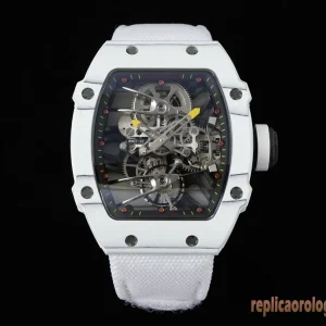 Richard Mille RM 27-02 White Skeleton Replica Watches Rubber Men Automatic Swiss Clone 1:1