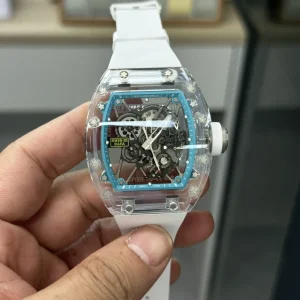 Richard Mille RM35-01 Blue Skeleton Rubber Strap Men Automatic Swiss Clone 1:1