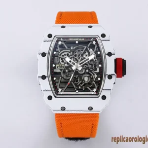 Richard Mille RM 35-01 Arancione Orologi Replica Cinturino in Gomma Uomo Movimento Automatico Orologio Clone 1:1
