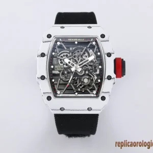 Richard Mille RM 35-01 White Skeleton Rubber Strap Men Automatic Swiss Clone 1:1