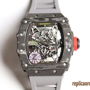 Richard Mille RM35-02 Black Carbon Orologi Replica Bracciale in Metallo Uomo Movimento Automatico Orologio Clone 1:1