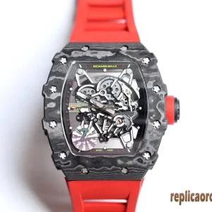 Richard Mille RM35-02 Red Rubber Strap Men Automatic Swiss Movement Clone 1:1