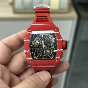 Richard Mille RM35-02 Red Rubber Strap Replica Watches Swiss Automatic Clone 1:1